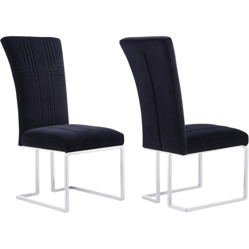 Chaise d'appoint en velours Karinna