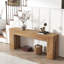 Table basse de style campagnard pour le vestibule du vestibule de l'entrée du couloir, table basse en bois avec base double en bois-284783714-283961898