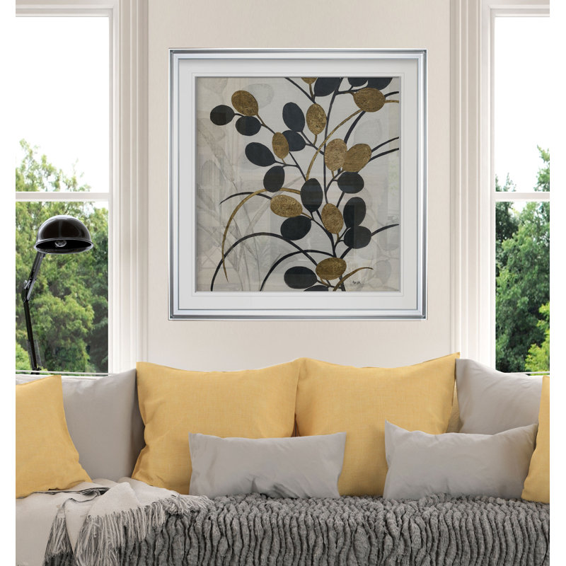 Silhouette Neutre II - reproduction d'art, H 17,5 po x l 17,5 po x P 1,5 po, Cadre argenté