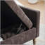 Banc de rangement en chenille 64,6 "avec design capitonné, accoudoirs et traversins-133331850-133331849