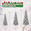 Arbre de Noël artificiel à charnière enneigé 7 pi, 1514 pointes réalistes en PE + PVC, arbre de Noël enneigé avec base en métal-1363835051-1363835044