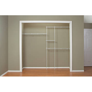 Wire Shelving and Wood Shelving Closet