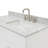 Partham 43'' Single Bathroom Vanity with Carrara Marble Top-94350891