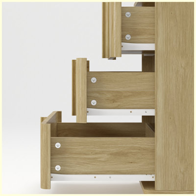 Ensemble de tables de chevet 3 tiroirs 25,39 po