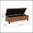 STORAGE PU OTTOMAN Orange Brown