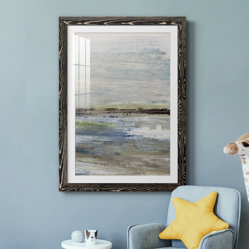 Wetlands II - peinture encadrée, Cadre noir, H 31,5 po x l 23,5 po x P 1,5 po