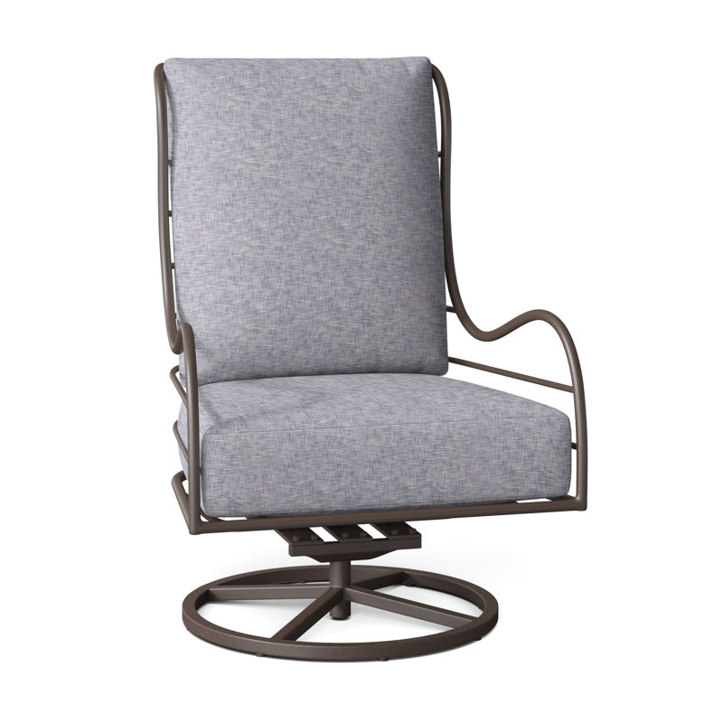 Outdoor Carmel Rocking Metal Chair with Cushions, No Welt, Verona Fossil