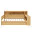 Lit de jour double avec tablettes de rangement, lit multifonctionnel avec deux tiroirs de rangement-114346510