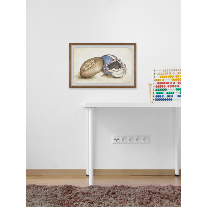 «Garber Football Gear», reproduction encadrée, H 20 po x l 30 po x P 1,5 po