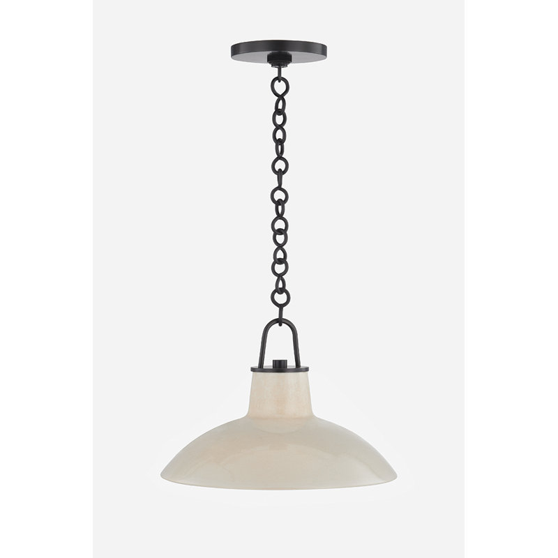 POTTERSVILLE Pendant, 10" H x 12.5" W x 12.5" D, Tan, Bronze