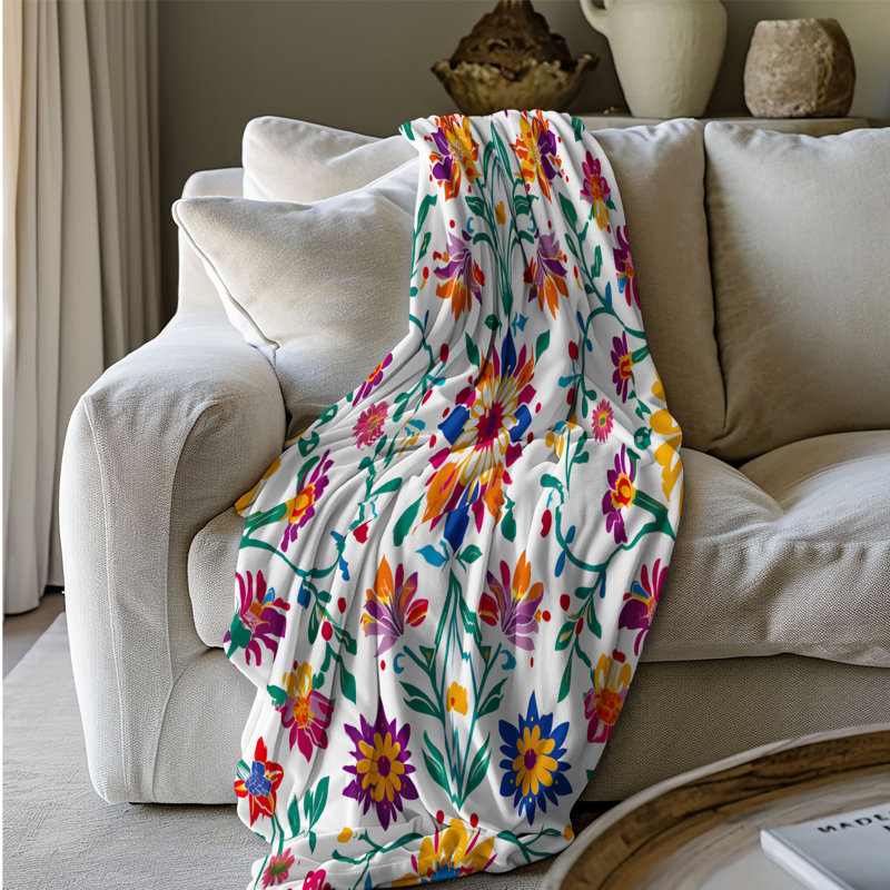 Fiesta Fiesta Floral - 1 pièce Sherpa Premium, Grand lit