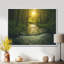 «Sunrise Winding Forest River I» - Décoration murale paysage vert-1130744803-1130744813