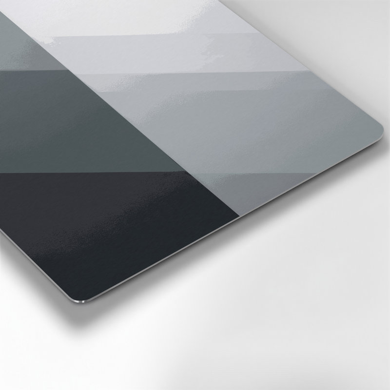 Minimalisme 72, art mural gris en métal, H 11 po x l 14 po