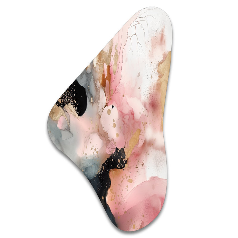 Friedel - Art abstrait en forme de marbre, sculpture murale asymétrique en métal, H 31 po x l 17 po x P 1 po