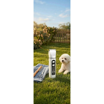 Ensemble de tondeuses pour toilettage pour chien 4-en-1 sans fil, à faible bruit, rasoir électrique avec meuleuse à ongles, tondeuse à 2 vitesses pour animaux de compagnie pour chiens et chats