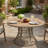 Rustic Durable Dining Table, Acacia & Wicker, Perfect For Patio Use