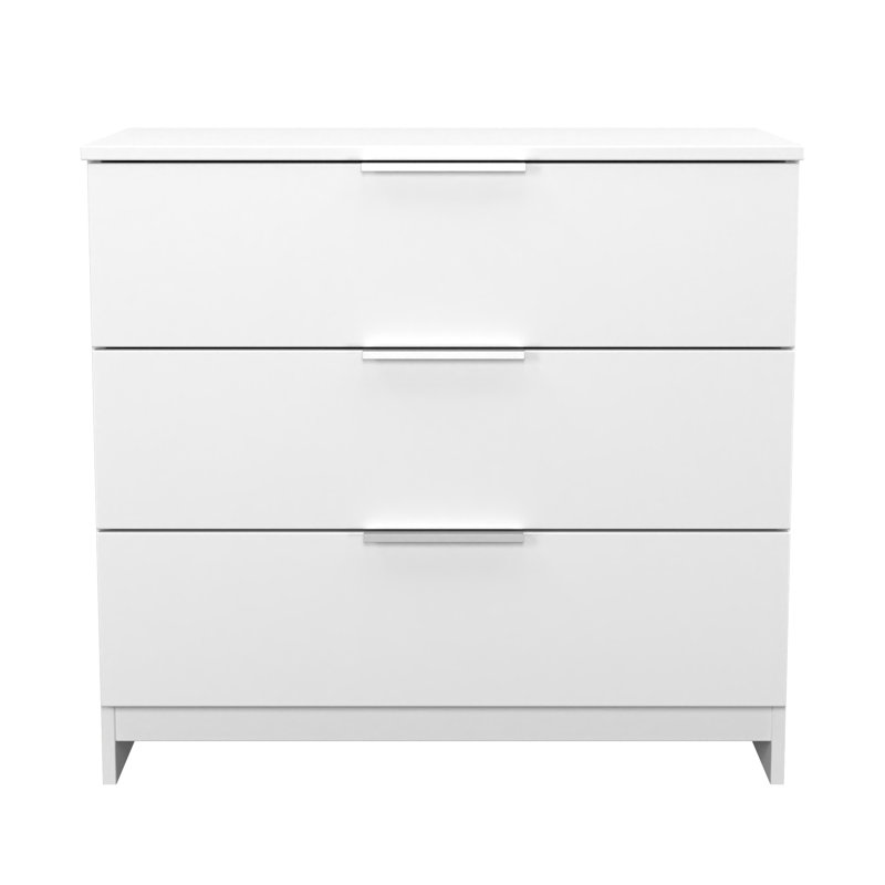 Fully Assembled Ritzman 3 - Drawer Chest of Drawers, White