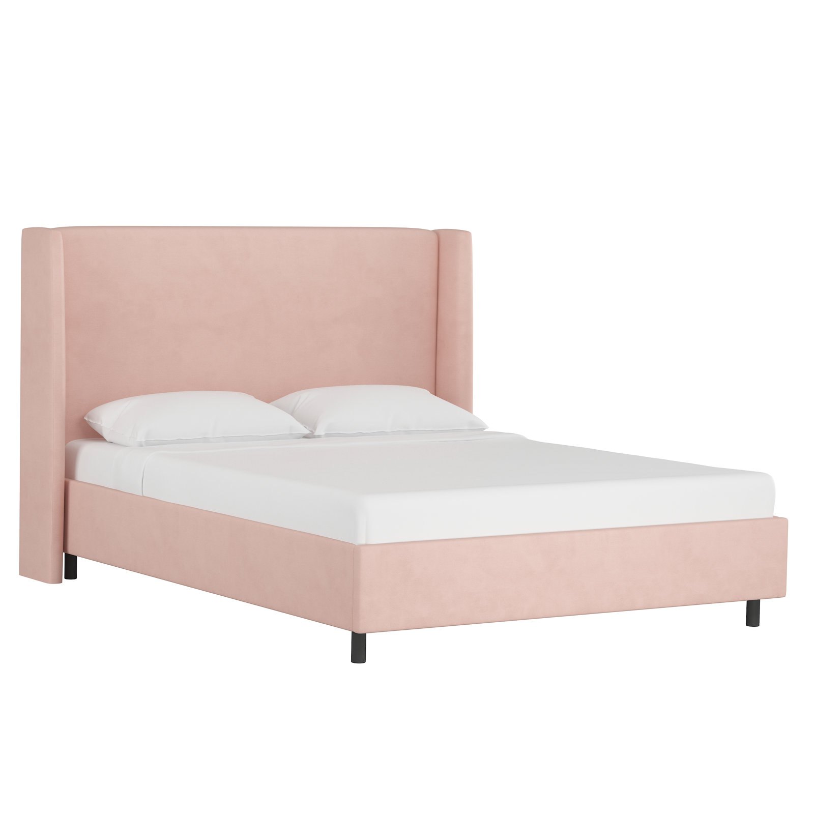 Tilly Upholstered Low Profile Platform Bed, Twin, Classic Blush Performance Velvet