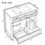 Meuble-lavabo de 36 pouces avec lavabo, idéal pour les décors modernes et rétro-883563667