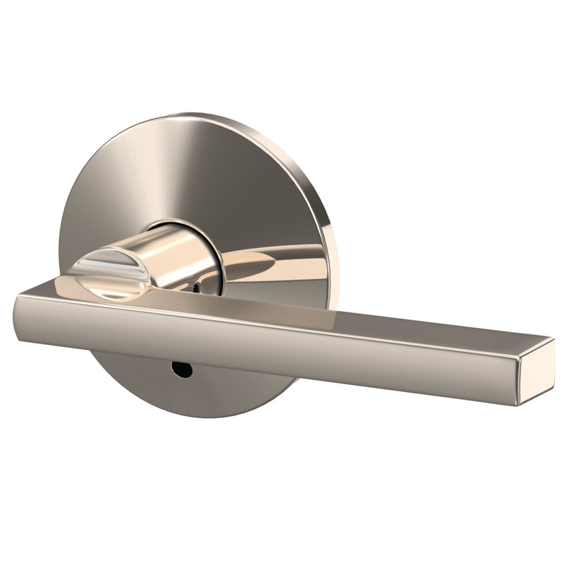Latitude Custom Hall-Closet and Bed-Bath Door Lever with Kinsler Trim, Polished Nickel