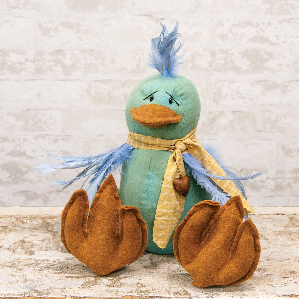 Ophelia & Co. Bella Blue Bird Stuffed Sitting Blue Bird | Wayfair
