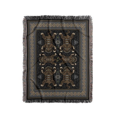 Voha Tibetian Tiger Cotton Blend Blanket Throw