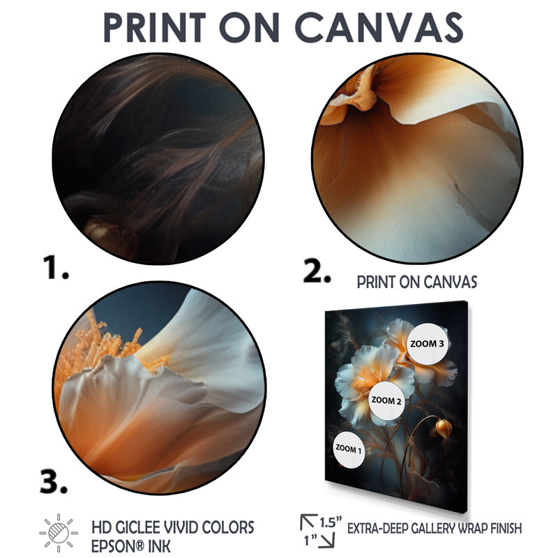 Pivoine blanche romantique - art mural pivoine, Cadre flottant noir, bois massif, H 20 po x l 12 po x P 1 po