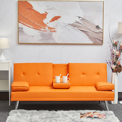 67 " Faux Leather Sofa Bed Reclining