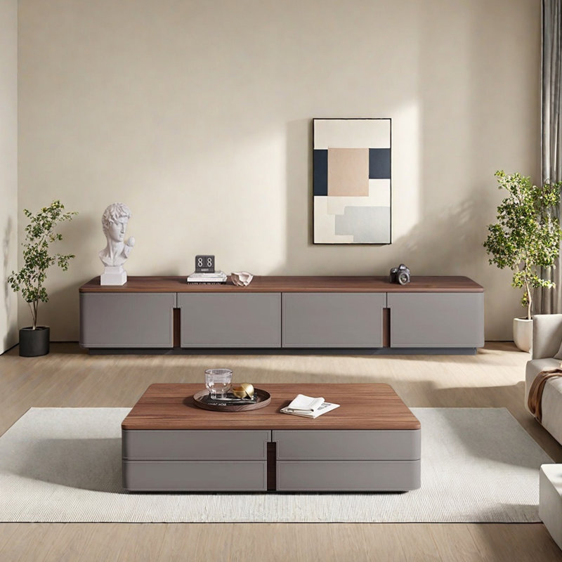 Meuble télé et table basse Modern, Gris