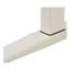 Bureau manuel réglable de 47 po en blanc pour bureau, option rectangulaire, ergonomique
