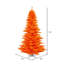 Orange Fir Lighted Artificial Fir Christmas Tree-1629392311