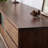Modern simple black walnut TV cabinet-108062360