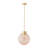 Frenchie Pink Glass Globe Capped Ceiling Pendant Light-2130606967