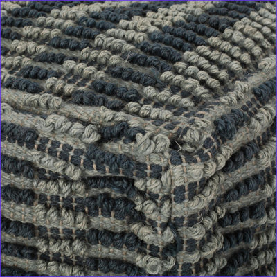 Pouf carré en tissu - 16 x 16 x 16, repose-pieds / coussin de sol | Tissu | Bleu sarcelle