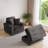 Ermia Modern Faux Fur Chaise Lounge Chair with Movable Storage Ottoman and Cup Holder-111718442