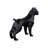 Pitbull Facet Sculpture, Matte Black