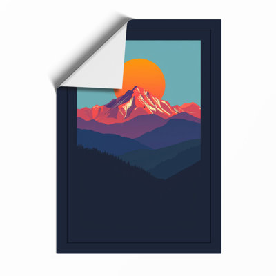 Volcano At Sunrise Modern - Print