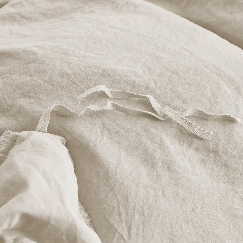 Size 3 Piece Ultra Soft Pre-Washed Duvet Cover Set with Handmade Ruffle Fringe, Camel, King Duvet Cover + 2 King Shams