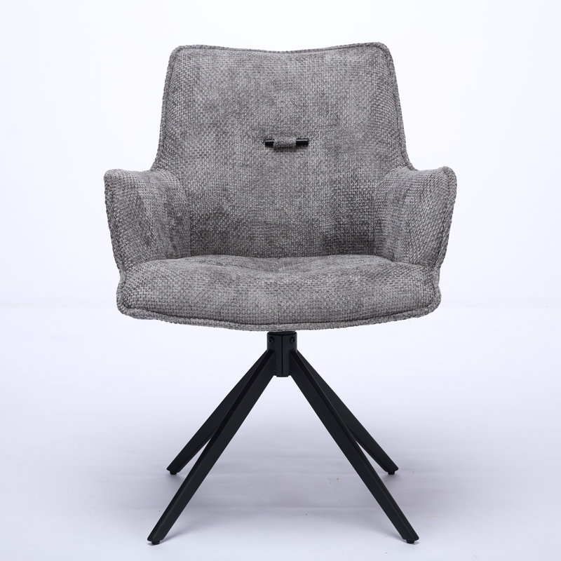 Modern Upholstered Swivel Dining Armchair
