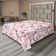 Drap plat à motif floral bohème Ambesonne