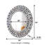 Crystal Mirrored Console Table & Round Crystal Wall Mirror Hallway Set 