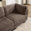 Canapé d'angle modulaire en chenille, 2 poufs amovibles, mousse haute densité, montage facile-14394264-14394266