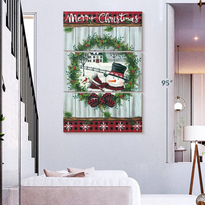 Couronne de Noël bonhomme de neige Lelend