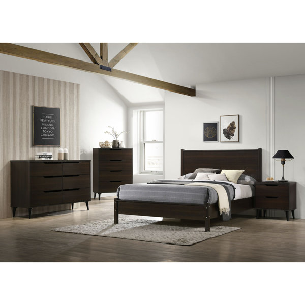 Lillian Queen Bed Set (led Lighting) - 6 Pc.