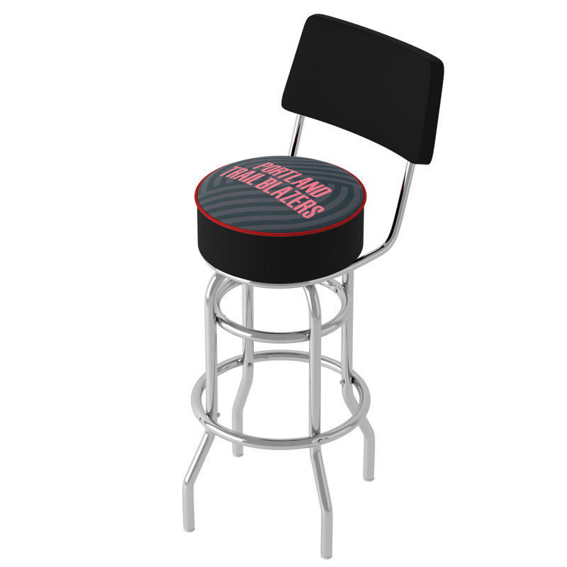 Swivel Upholstered Counter Stool with Metal Frame