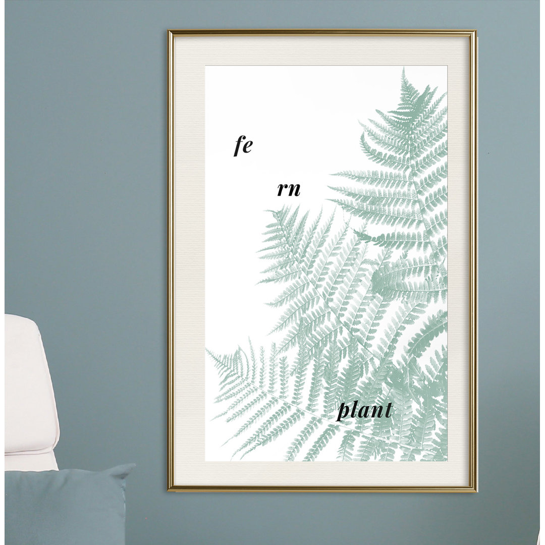 Gerahmtes Poster Pale Green Fern