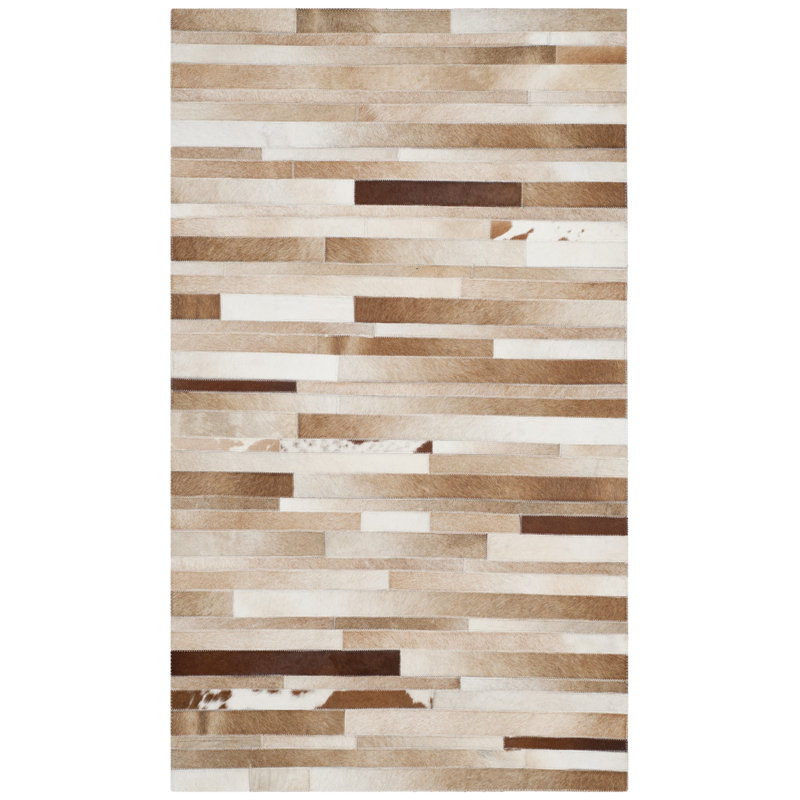 Tapis brun clair / ivoire Fazeley, Rectangle 2 pi 3 po x 5 pi