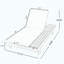 FAUTEUIL 2/3 PLIABLE EN BOIS D'ACACIA AVEC DOSSIER RÉGLABLE ET SURFACE DE RANGEMENT PLAT, FINITION TEK DÉCOUPÉE, POUR PATIO DE JARDIN PISCINE