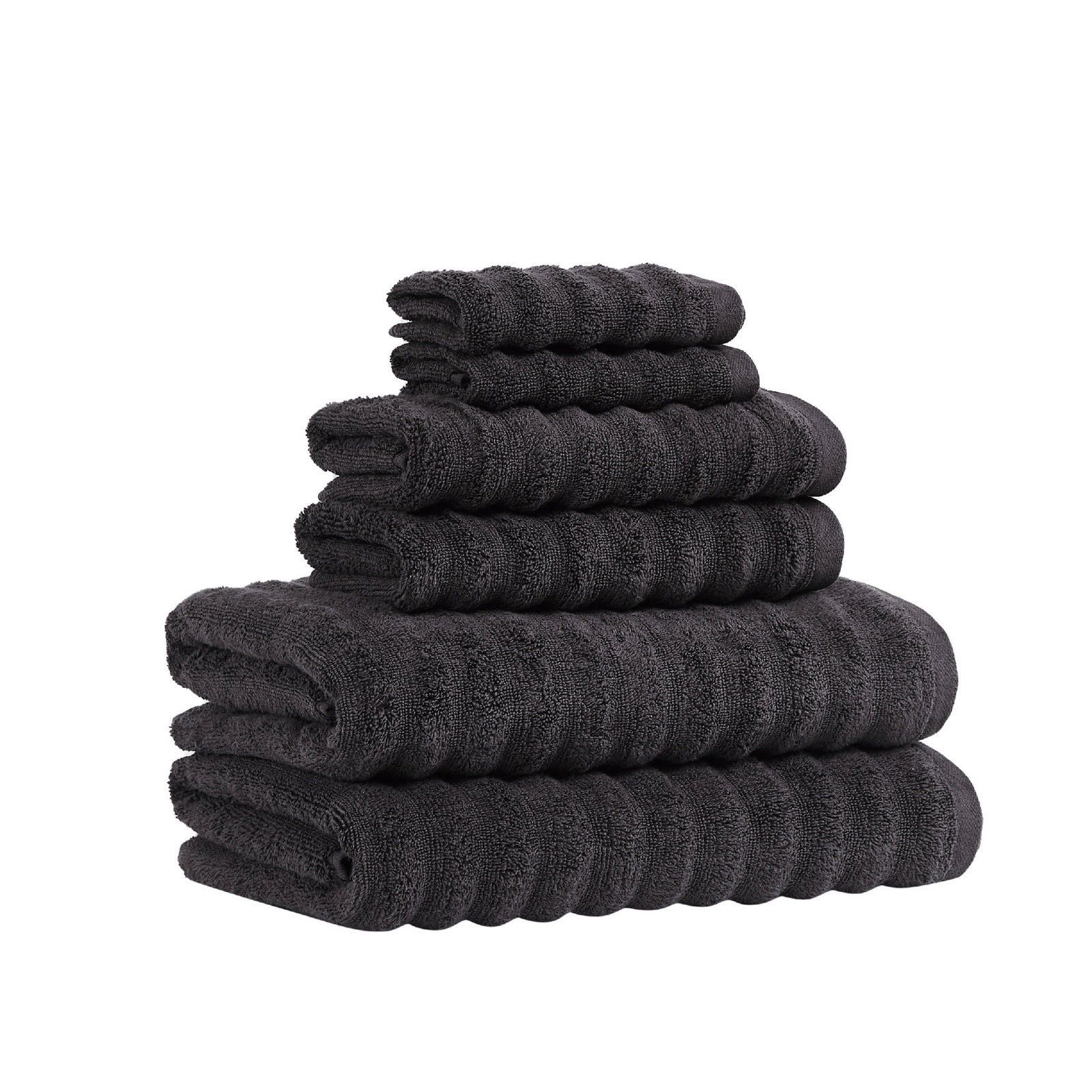 Camren 6 - Piece Towel Case Pack, Black