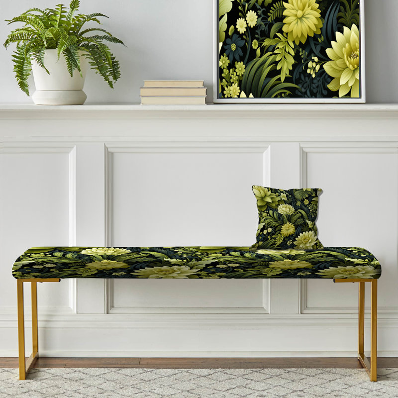 Banc vert en damas vert